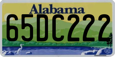 AL license plate 65DC222