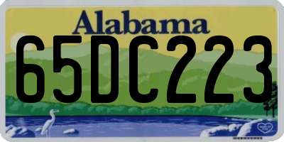 AL license plate 65DC223