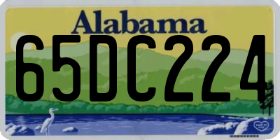 AL license plate 65DC224