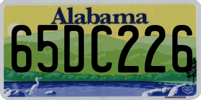 AL license plate 65DC226