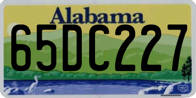 AL license plate 65DC227