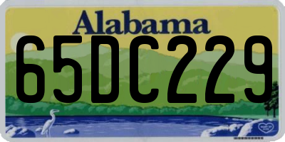 AL license plate 65DC229