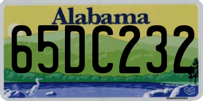 AL license plate 65DC232