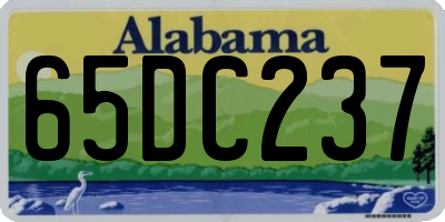 AL license plate 65DC237