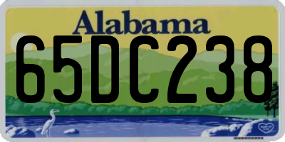 AL license plate 65DC238