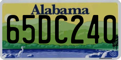 AL license plate 65DC240