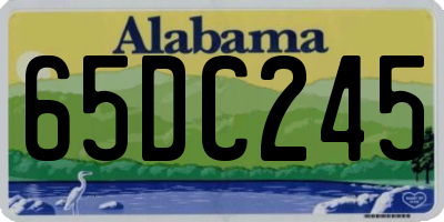 AL license plate 65DC245
