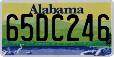 AL license plate 65DC246