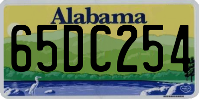AL license plate 65DC254