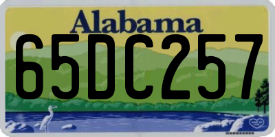 AL license plate 65DC257