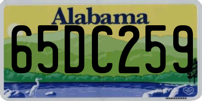 AL license plate 65DC259