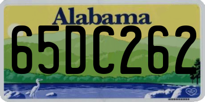 AL license plate 65DC262