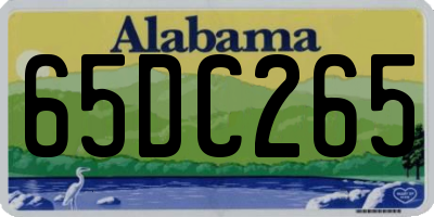 AL license plate 65DC265