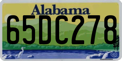 AL license plate 65DC278