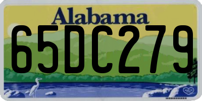 AL license plate 65DC279