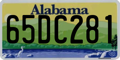 AL license plate 65DC281