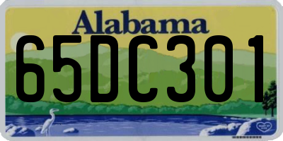 AL license plate 65DC301