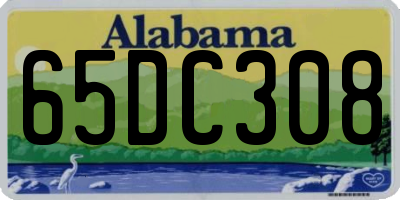 AL license plate 65DC308