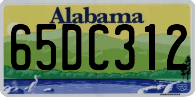 AL license plate 65DC312