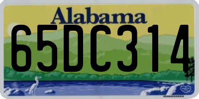 AL license plate 65DC314
