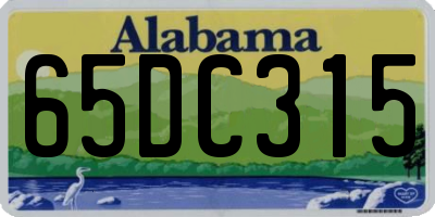AL license plate 65DC315