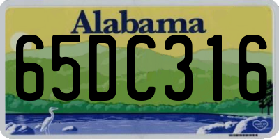 AL license plate 65DC316