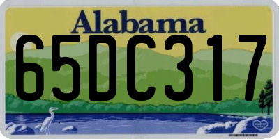 AL license plate 65DC317