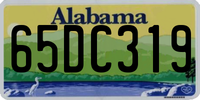 AL license plate 65DC319