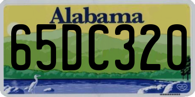 AL license plate 65DC320