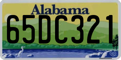 AL license plate 65DC321