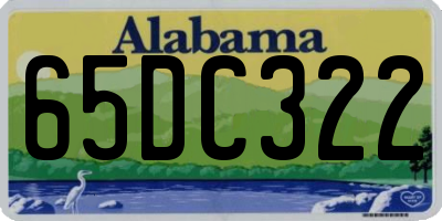 AL license plate 65DC322