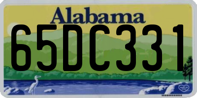 AL license plate 65DC331
