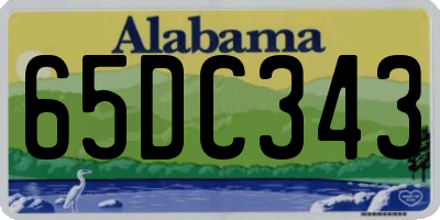AL license plate 65DC343