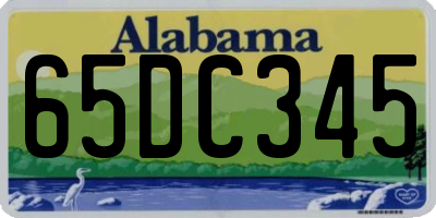 AL license plate 65DC345