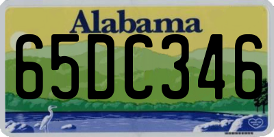 AL license plate 65DC346