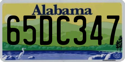 AL license plate 65DC347