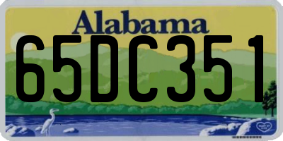 AL license plate 65DC351