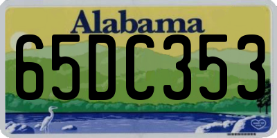AL license plate 65DC353