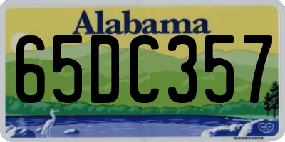 AL license plate 65DC357