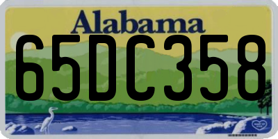 AL license plate 65DC358