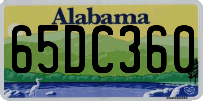 AL license plate 65DC360
