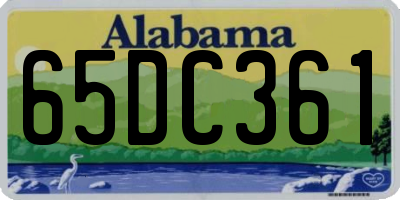 AL license plate 65DC361