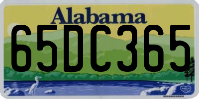 AL license plate 65DC365