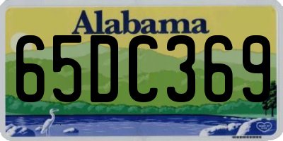 AL license plate 65DC369