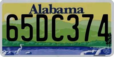 AL license plate 65DC374