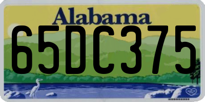 AL license plate 65DC375