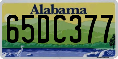 AL license plate 65DC377