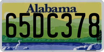 AL license plate 65DC378