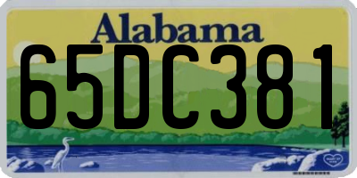 AL license plate 65DC381