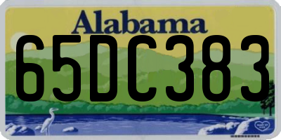 AL license plate 65DC383